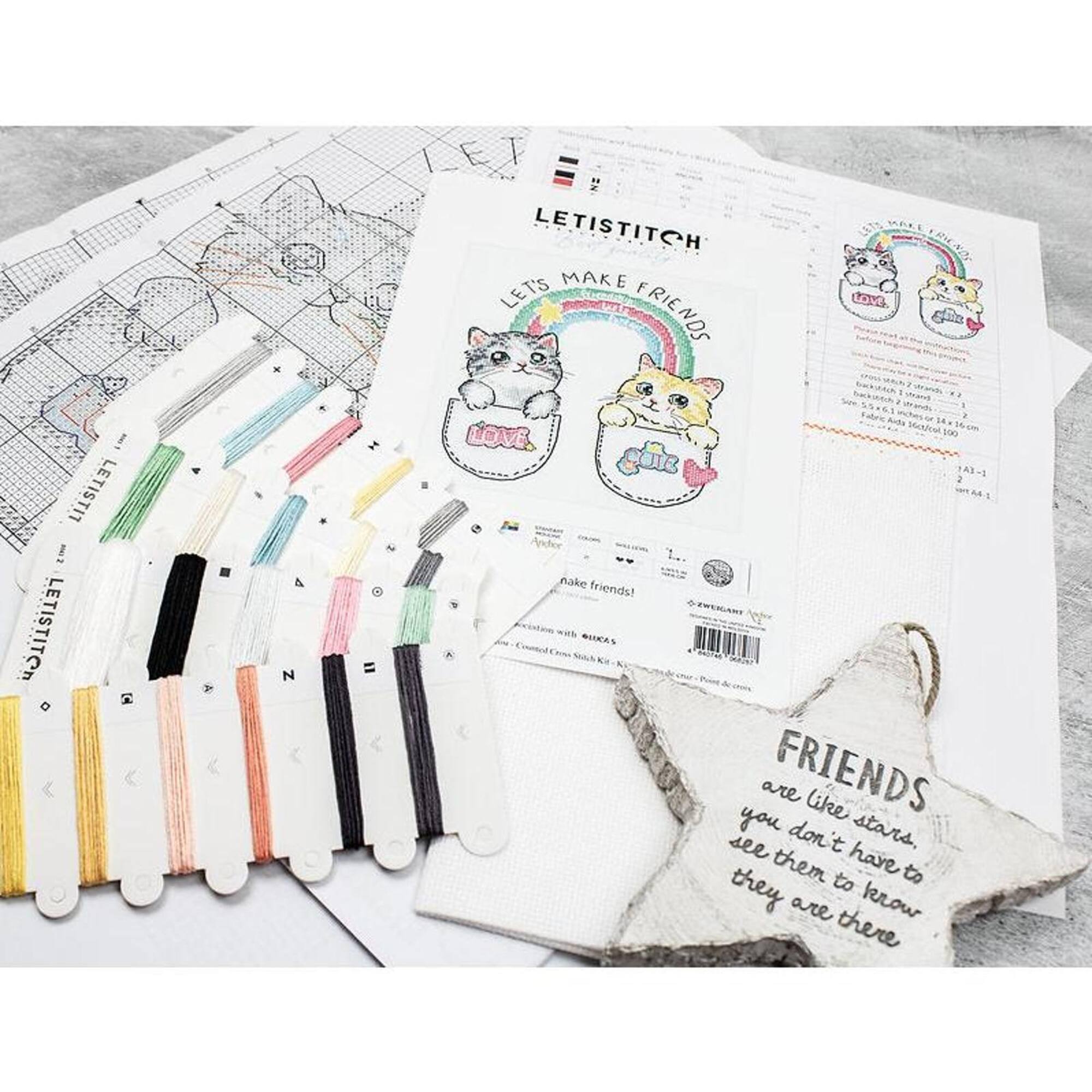 Letistitch Let's make friends! Counted Cross Stitch Kit